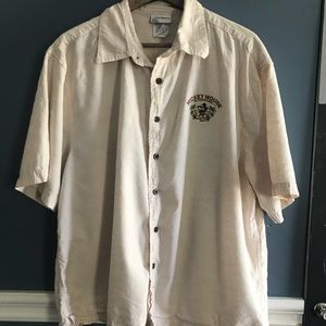 Mickey Mouse in Paradise button up shirt